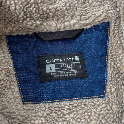 Carhartt Denim Jacket Sherpa - L I Tradera