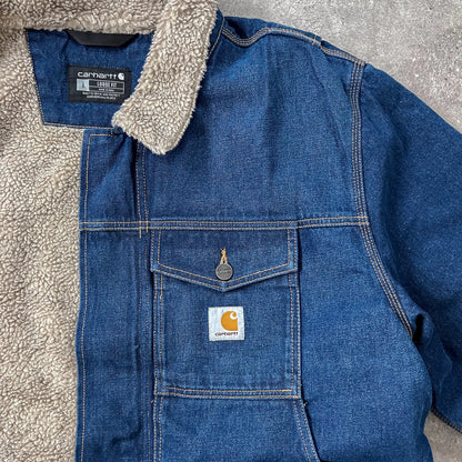 Carhartt Denim Jacket Sherpa - L I Tradera